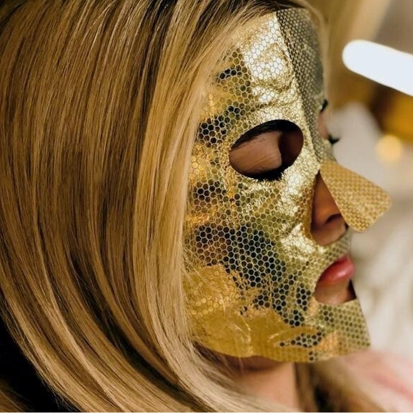 NWT POPMASK GLOWGETTER GOLD FACE MASKS SET OF 3 - Picture 2 of 7